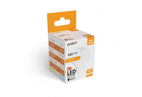 LED Spot Alu+Plastik 4W GU10 NW 4000K