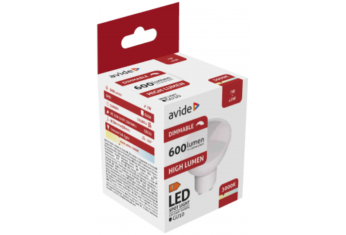 LED Spot Plastik Dimmbar 7W GU10 WW