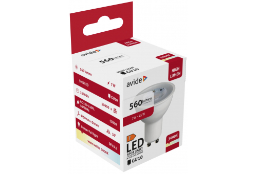 LED Spot Alu+Plastik 7W GU10 36° WW