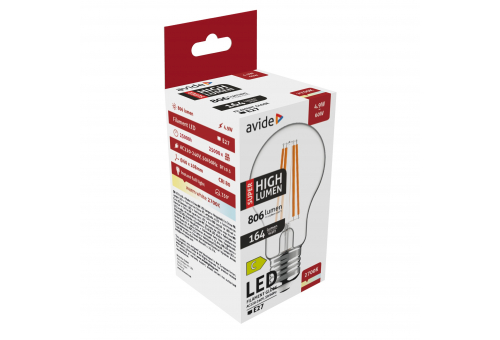 LED Filament Birnenform 4.9W E27 A60 WW 2700K Super Hohe Lichtausbeute