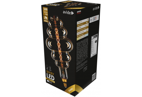 LED Jumbo Filament Bixby 200x410mm Amber 8W E27 2400K Dimmbar