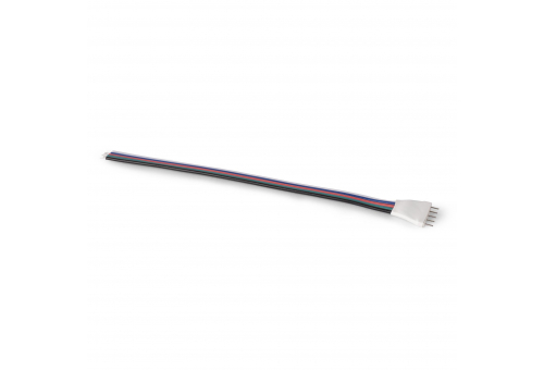 Avide LED Strip 12-24V male connector RGB+W-5 wire 12mm/150mm (10 pcs bag)