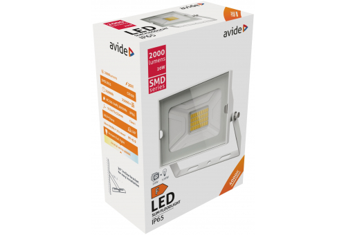 LED Flutlichter Slim SMD 20W NW 4000K Weiß