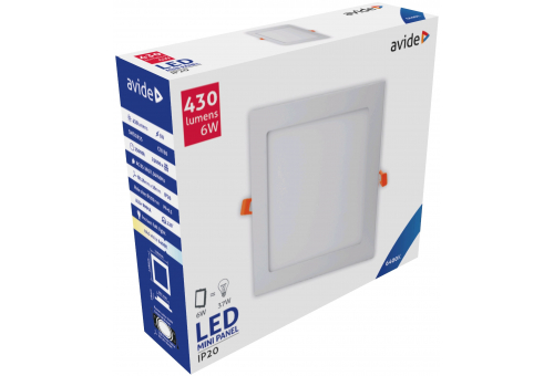 LED Einbaubare Rechteckige Deckenleuchte Alu 6W CW