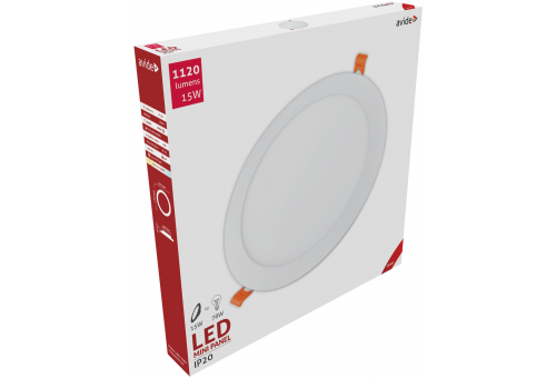 LED Einbaubar Rund Deckenleuchte Alu 15W WW 3000K