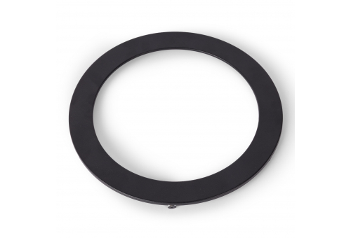 Avide Alu Panel Frame Black round, for 18W recessed ALU panel