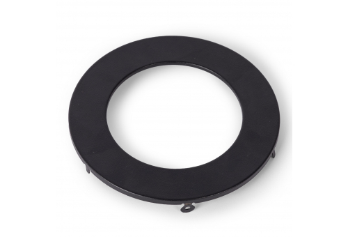 Avide Alu Panel Frame Black round, for 6W recessed ALU panel