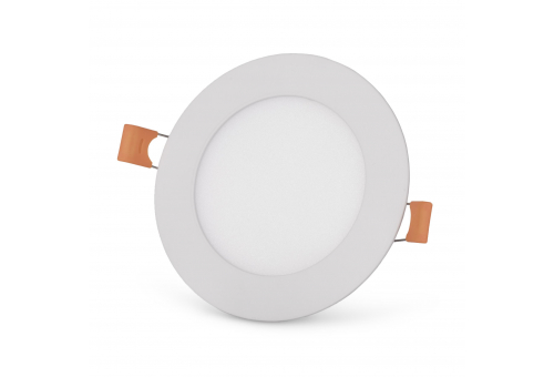 Avide LED Ceiling Lamp Recessed Panel Round ALU 6W CCT IP44/IP44