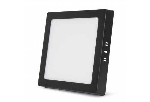 Avide LED Ceiling Lamp Surface Mounted Panel Square ALU 18W CCT IP44/IP20 Black