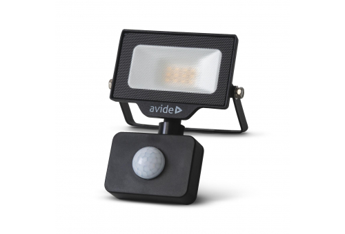 Avide LED Frosted Flood Light Slim SMD 10W NW 4000K PIR with Quick Connector